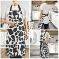 thumbnail image 6 of Cow Print Kitchen Apron with 2 Pockets Adjustable waterproof Cooking Aprons for Women Men Chef, 6 of 7