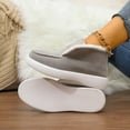 thumbnail image 4 of Xfvqtps Womens Plush Slip on Booties Cozy Fleece Lined Winter Shoes Non Slip Comfortable Snow Boots for Indoor Outdoor Wear Gray, 4 of 8