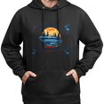 thumbnail image 3 of Sudadera con Escena de Casa en el Lago Nevada - Atardecer con Bote y Árboles, 3 of 5