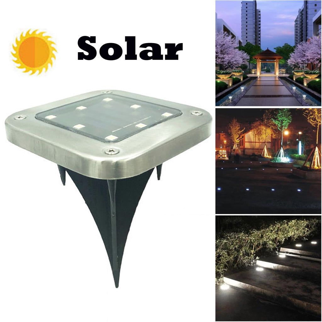Solar Buried Light In Ground Lamp IP65 Recessed Walk Over Patio Garden Outdoor 