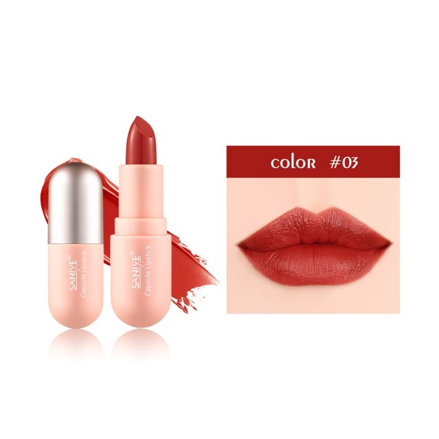 onlyliua Artículos En Liquidación Lápiz Labial de 6 Colores En Cápsula, Mate, Aterciopelado, de Larga Duración, para Niñas