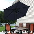 thumbnail image 3 of Sunnydaze 84" Dark Blue Solid Octagon Market Umbrella, 3 of 13