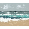 thumbnail image 2 of Reynolds, Jade 32x26 White Modern Wood Framed Museum Art Print Titled - The Breakers II, 2 of 4