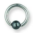 thumbnail image 2 of SGSS Captive w Hematite Ball 12G (2mm) 3/8 (10mm) Dia w 4mm Gap & 5mm H Stainless Steel, 2 of 2