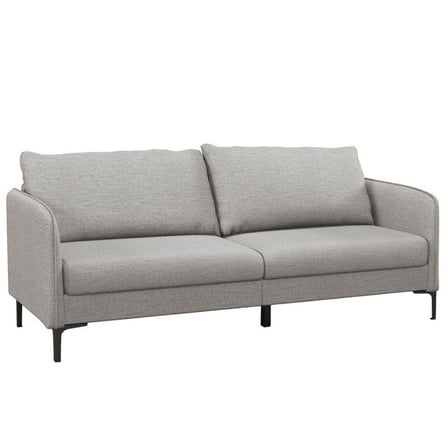 Barara King Loveseat Sofa Couches, Comfy Couch Soft Love Seats Sofa,Modern 76 Inch Loveseat Sofa Couch for Apartment Dorm with Metal Legs-Gray