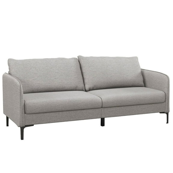 Barara King Loveseat Sofa Couches, Comfy Couch Soft Love Seats Sofa,Modern 76 Inch Loveseat Sofa Couch for Apartment Dorm with Metal Legs-Gray