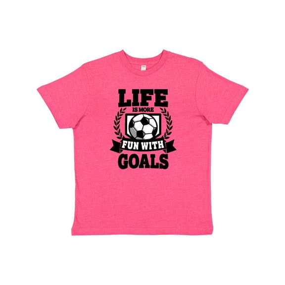 Inktastic Soccer Life is More Fun with Goals Youth T-Shirt