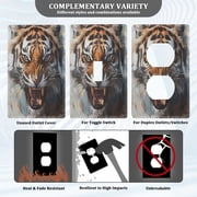 Switch Panel Switch Decoration 2.76x4.53x0.28 Inches Toggle Switch Switch Plate Wall Plates Living Room Kitchen Bedroom Study Switches Big-mouthed Tiger