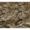 thumbnail image 5 of oneOone Viscose Jersey Dark Beige Fabric Floral & Leaves Tropical Diy Clothing Quilting Fabric Print Fabric By Yard 60 Inch Wide, 5 of 5