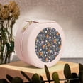 thumbnail image 6 of Yiaed Wildflowers Print Travel Jewelry Case Bridesmaid Gift Boxes Jewelry Travel Organizer Small Round Jewelry Box Mini Storage-Pink, 6 of 7