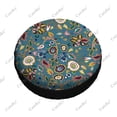 thumbnail image 5 of Beautiful Gentle Botanical Flowers Polyester Universal Spare Wheel Tire Cover Wheel Covers for Trailer RV SUV Truck Camper, 5 of 5