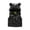 Black, variant on Esaierr Toddler Kids Puffer Down Vest Coats for Boy Girls，2-8Y Baby Winter Warm Ears Hooded Down Jacket Coats Little Boys Girls Fall Winter Sleeveless Puffer Outwear