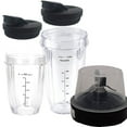 thumbnail image 1 of Replacement Parts Extractor Blade with 18Oz 24Oz Cup and Spout Lid for 1200W Ninja Auto-IQ Blender,7 Fins Gear Parts, 1 of 9
