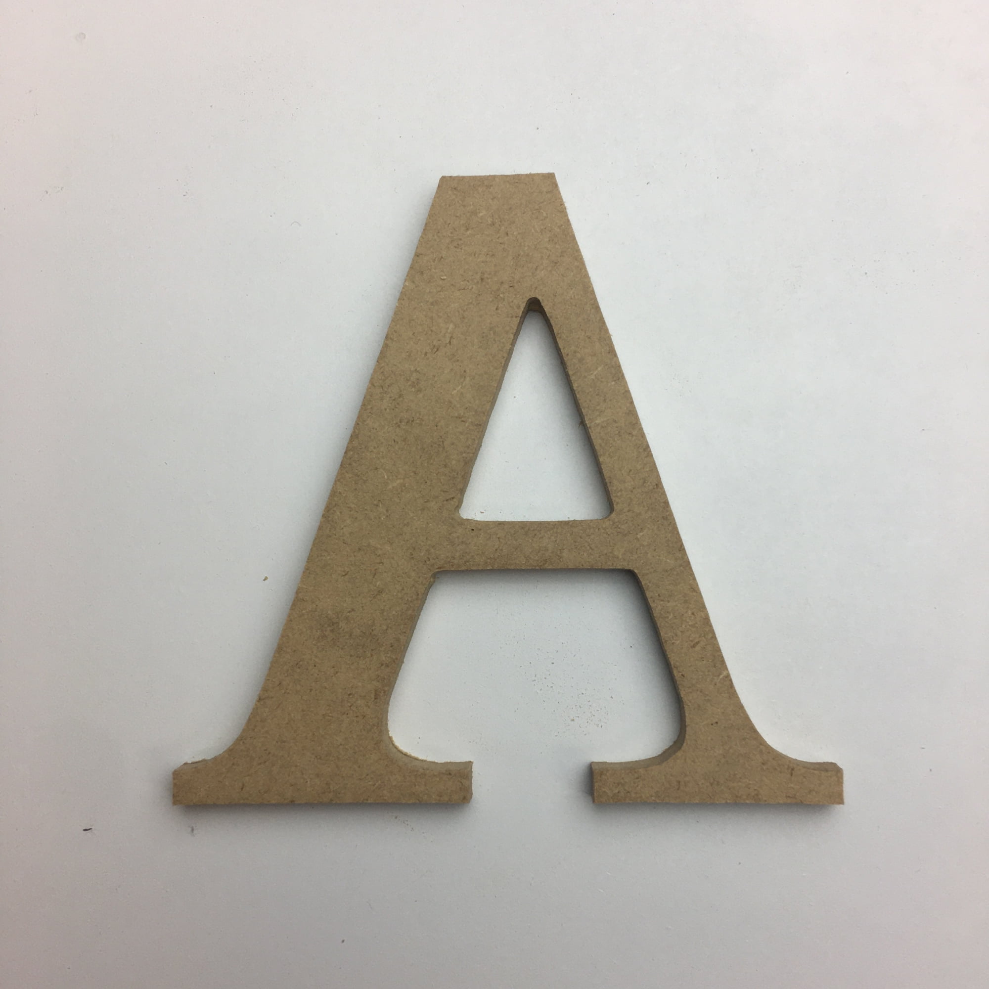 Wood Craft Letter 4" Tall A, Unfinished Wooden Wall Letter, Times Font, BuildACross