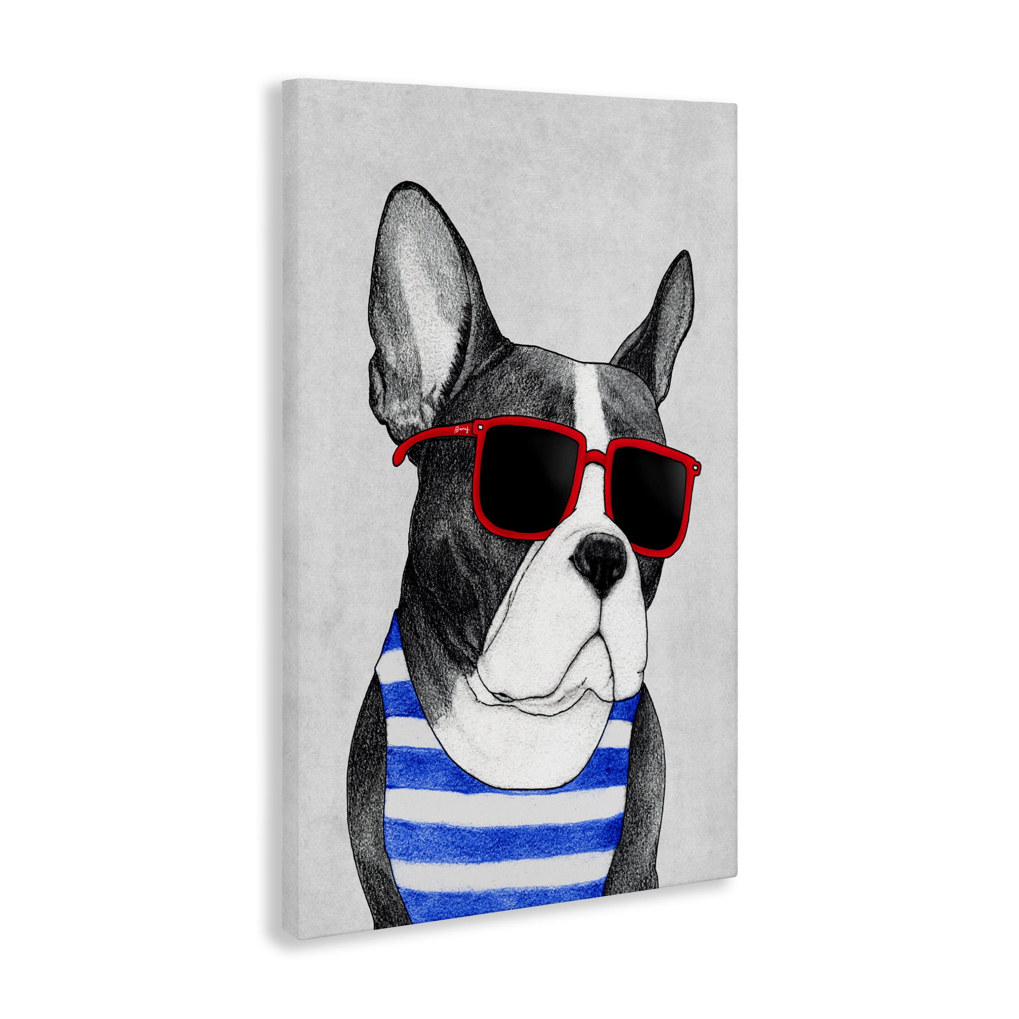 Stupell Industries Frenchie Summer Style Canvas Wall Art, design by Barruff
