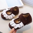 thumbnail image 2 of Wo-Fusoul Toddler Shoes for Girls, Unisex English Style with Lace Ruffles and Princess Design, Featuring Rubber Soles and Buckle Closure Leather Shoes, 2 of 8