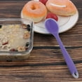 thumbnail image 6 of Silicone Dinner Spoon Long Handle Restaurant Kitchen Dessert Shop Purple, 6 of 7