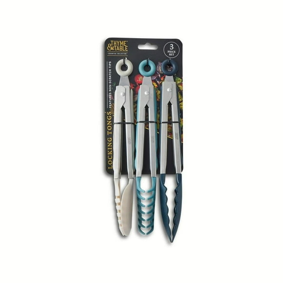 Thyme & Table Ensemble de 3 pinces de verrouillage avec embouts anti-rayures