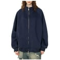 thumbnail image 2 of MKLEKYY Veste Matelassée à Enfiler pour Femmes Automne Cardigan Version Hommes et Femmes Hauts Polyvalents Décontracté Double Fermeture Éclair Tendance, 2 of 5