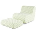 thumbnail image 1 of Costway Bean Bag Chair with Ottoman High Elasticity Sponge Non-slip Bottom & Velvet Cover Green, 1 of 10