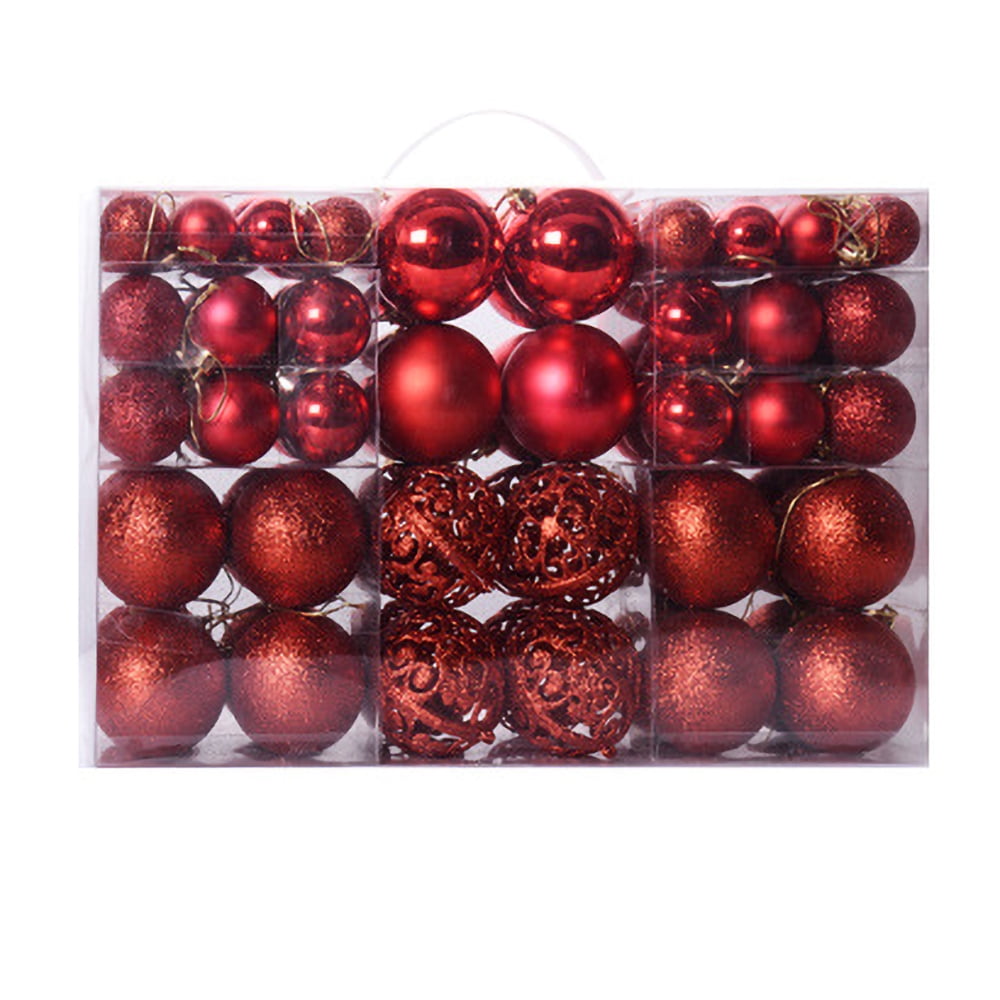 100pcs Christmas Tree Balls, Shatterproof Christmas Ball Ornaments Set