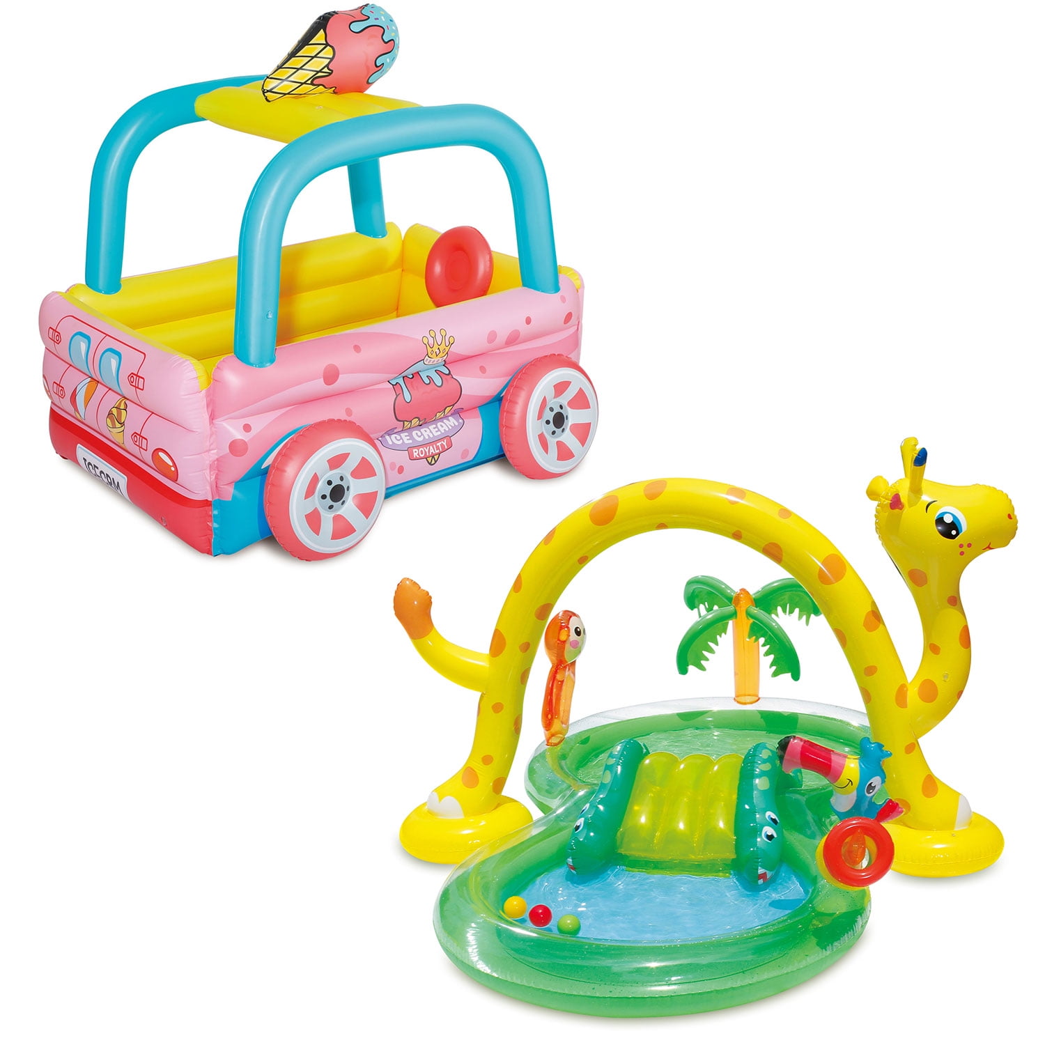 Summer Waves 101 in x 75in x 50in Jungle Animal & Ice Cream Truck