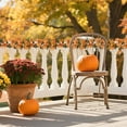 thumbnail image 5 of KeirineCC 1PCS Orange Leaf Garland,5.8Ft Halloween Garland Artificial Maple Leaf Autumn Hanging Fall Vines Thanksgiving Decorations Fall Decor,Maple Leaf Dining Table Front Door Decor,C, 5 of 9
