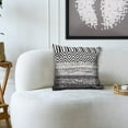 thumbnail image 3 of Parkland Collection Chase 18x18" Striped Cotton Fabric Throw Pillow in Black, 3 of 8