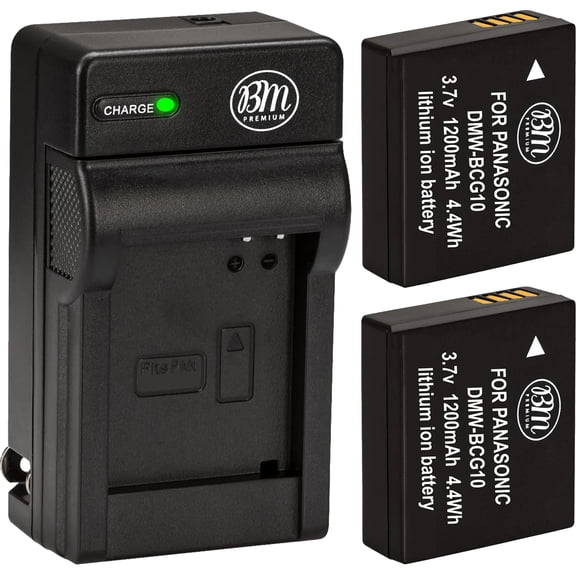 BM 2 DMW-BCG10 Batteries and Charger for Panasonic Lumix DMC-SZ8 TZ25 TZ30 TZ35 ZR1 ZR3 ZS1 ZS3 ZS5 ZS6 ZS7 ZS8 ZS9 ZS10 ZS15 ZS19 ZS20 ZS25 Cameras