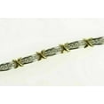 thumbnail image 2 of TAAPSEE JEWELS Women Round Cubic Zirconia Link Bracelet 14K Yellow Gold Plated Finish, 2 of 3