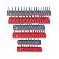 thumbnail image 1 of Hansen Global 92000 SAE & Metric, 2-Row Socket Tray Set - 6-Pieces, Red & Grey, 1 of 3
