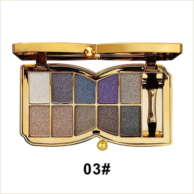 RKSTN Palette de Fards à Paupières 10 Couleurs Fard à Paupières Pailleté 10 Couleurs Fard à Paupières Diamant Poudre Pailletée Fard à Paupières Perle Palette de Fards à Paupières