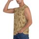 thumbnail image 3 of Balery Brown Flowers Camisetas sin mangas para hombre, absorbe la humedad y protege contra el mal olor.-X-Large, 3 of 7