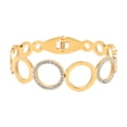 thumbnail image 3 of Hollow Bracelet, Bright Golden Oval Chain Bracelet Well Made Round Edge Comfortable Wearing  For Female For Work, 3 of 8