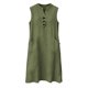 thumbnail image 5 of TaTaai Women's Loose Fit Slip Dress Solid Color Sleeveless V-Neck Linen Feel Button Front Casual Maxi Dress Summer Pocket Detail Gift, 5 of 7