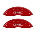 thumbnail image 3 of MGP 4 Caliper Covers Engraved Front & Rear GMC Red finish silver ch Fits select: 2016-2018 GMC SIERRA K1500 SLT, 2014 GMC SIERRA K1500 SLE, 3 of 7