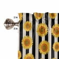 thumbnail image 4 of Yellow Sunflower Valances for Windows Farmhouse Kitchen Curtains Valances Rod Pocket Valance Curtains for Kitchen Windows Black White Stripe Farmhouse Vintage Window Valances for Bathroom 54"x18", 4 of 6