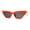 Orange Gold Black, variant on Womens OG Chain Arm Mod Thick Horn Cat Eye Sunglasses Ivory Marble Brown