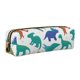 thumbnail image 1 of Disketp Colorful Dinosaur Estuche de Lápices de Cuero con Cierre, Estuche Compacto para Papelería, Bolígrafos y Accesorios Pequeños, 1 of 7