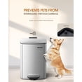 thumbnail image 2 of Lovewind 5.2 Gallon Trash Can with Lid,Footstep Garbage Kitchen Can for Kitchen Bedroom Home Office, 20 Liter Trash Bin Brushed Stainless Steel Waste Bin with Soft-Close Lid,Silver, 2 of 8