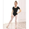 thumbnail image 2 of Stelle Ballet Leotards Bow Back Short Sleeve leotard for Girls/Toddlers/Kids Dancewear,Black,2-3T, 2 of 7