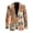 Autumn Oak Camo Pattern, variant on Summer Sport Coat with Floral Leopard Print, Slim Fit Lightweight Polyester Men's Business Jacket for Casual Wear