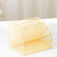 thumbnail image 6 of CoudarTitie Fan Shaped File Organizer Desktop Holder Stand 6 Sections Fashion Large Capacity Gold and L, 6 of 9