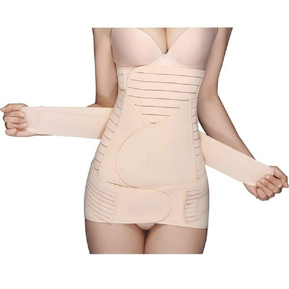 3 in 1 Postpartum Belly Band Wrap,Support Recovery Girdle Belt Post Pregnancy Belly Waist Post Partum Waist Binder Shapewear, Skin
