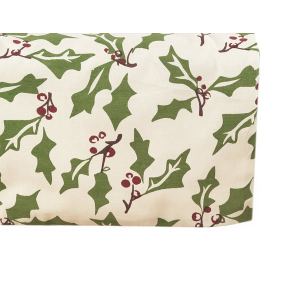 Fennco Styles Roberta Collection Cottage Holly Berry Stamp Patterns 14 x 20 Inch Plcae Mats, Set of 4 – Multicolor Diner Placemats for Christmas Dinner, Family Gathering, Special Events and Home Décor