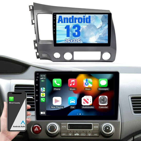 Radio para Honda: Estéreo para automóvil con Bluetooth AM FM Carplay Auto, pantalla táctil de 10.1" Unidad principal con sistema Android Play con cámara de respaldo FMAM GPS para Apple