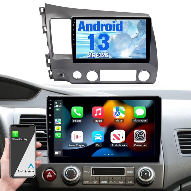 Radio para Honda: Estéreo para automóvil con Bluetooth AM FM Carplay Auto, pantalla táctil de 10.1" Unidad principal con sistema Android Play con cámara de respaldo FMAM GPS para Apple