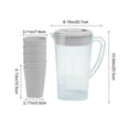 thumbnail image 3 of shyuyusa 3000ML Large Capacity Water Pitcher With 5 Piece Cup Set Complete Drinkware Kit For Home Use, 3 of 7