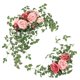 thumbnail image 5 of 2x Boda Arch Flores Flores artificiales Decoración de Floral Swags Artículos de bienvenida para los centros de mesa de caballete de pared Rosa, 5 of 8