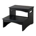 thumbnail image 3 of Kings Brand Furniture - Courtney Black Finish Wood Bedroom Step Stool, 3 of 4